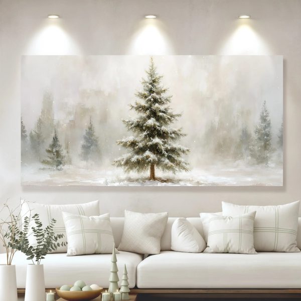 Snowy Christmas Tree Christmas Wall Art suitedtosucceed